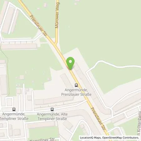 Standortübersicht der Tankstelle Shell Angermuende Prenzlauer Str. 32 in 16278 Angermuende