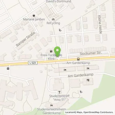 Standortübersicht der Tankstelle Klink Freie Tankstelle in 44227 Dortmund