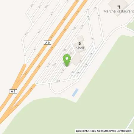 Standortübersicht der Tankstelle Shell Muehlenfliess A9 Flaeming West in 14823 Muehlenfliess