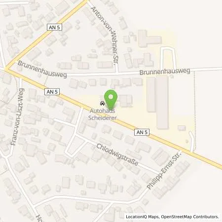 Standortübersicht der Tankstelle AVIA XPress Automatenstation in 91583 Schillingsfürst