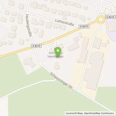 Standortübersicht der Tankstelle Autohaus Hamberger GmbH in 72510 Stetten a.k.M.