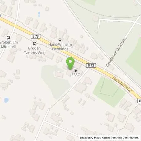 Standortübersicht der Tankstelle Esso Tankstelle in 27472 CUXHAVEN