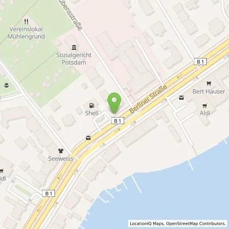 Standortübersicht der Tankstelle Shell Potsdam Berliner Str. 116 A in 14467 Potsdam