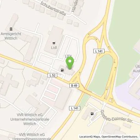 Standortübersicht der Tankstelle Aral Tankstelle in 54516 Wittlich