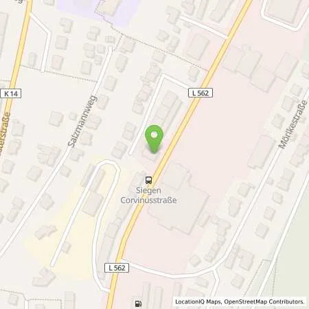 Standortübersicht der Tankstelle Gerd Felsch GmbH in 57074 Siegen