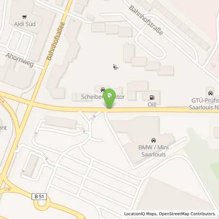 Standortübersicht der Tankstelle Globus Handelshof St. Wendel GmbH & Co. KG Betriebsstätte Saarlouis in 66740 Saarlouis