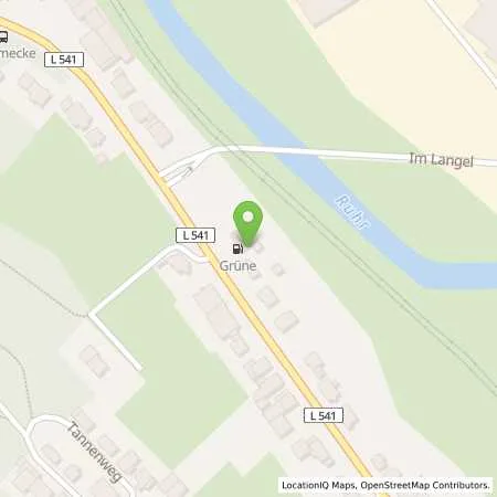 Standortübersicht der Tankstelle Grüne Tankstelle Freienohl in 59872 Meschede