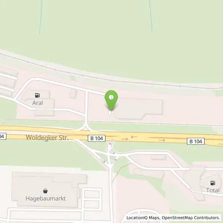 Standortübersicht der Tankstelle Aral Tankstelle in 17036 Neubrandenburg