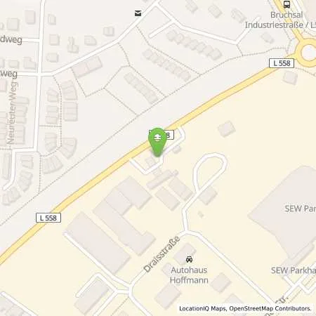 Standortübersicht der Tankstelle Karl Rossnagel GmbH & Co. KG in 76646 Bruchsal