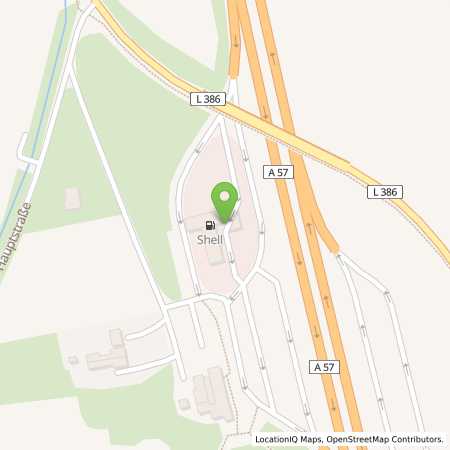 Standortübersicht der Benzin-Super-Diesel Tankstelle: Shell Krefeld A57 Geismuehle West in 47809, Krefeld