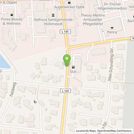 Standortübersicht der Tankstelle star Tankstelle in 21279 Hollenstedt