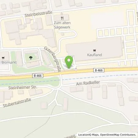 Standortübersicht der Tankstelle Tankstelle am Kaufland in 89518 Heidenheim