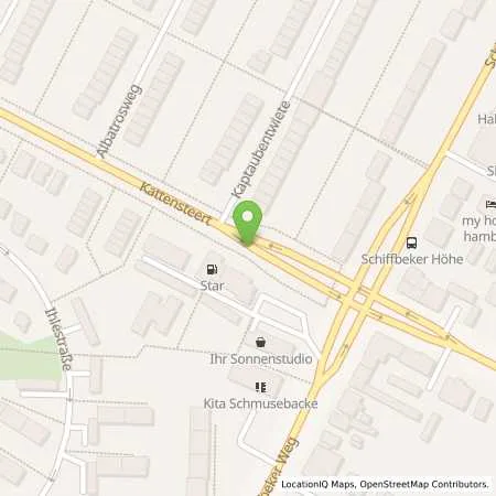 Standortübersicht der Tankstelle star Tankstelle in 22119 Hamburg