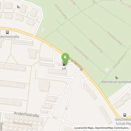 Standortübersicht der Tankstelle Stockinger Fritz in 95445 Bayreuth