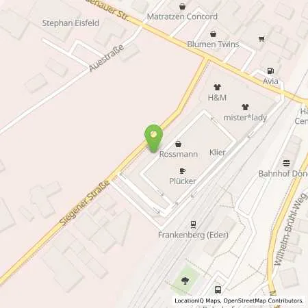 Standortübersicht der Tankstelle Tankstelle Frankenberg in 35066 Frankenberg