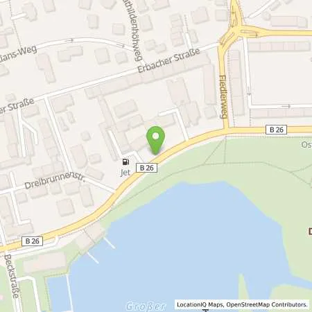 Standortübersicht der Tankstelle JET DARMSTADT LANDGRAF-GEORG-STR. 128 in 64287 DARMSTADT