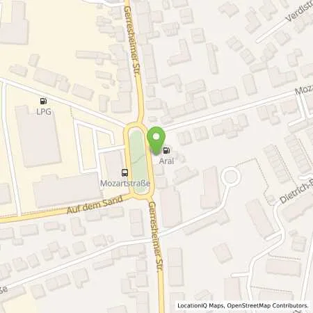 Standortübersicht der Tankstelle Aral Tankstelle in 40721 Hilden