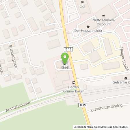Standortübersicht der Benzin-Super-Diesel Tankstelle: Shell Dorfen Haager Str. 48 A in 84405, Dorfen