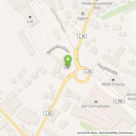 Standortübersicht der Tankstelle star Tankstelle in 45549 Sprockhövel