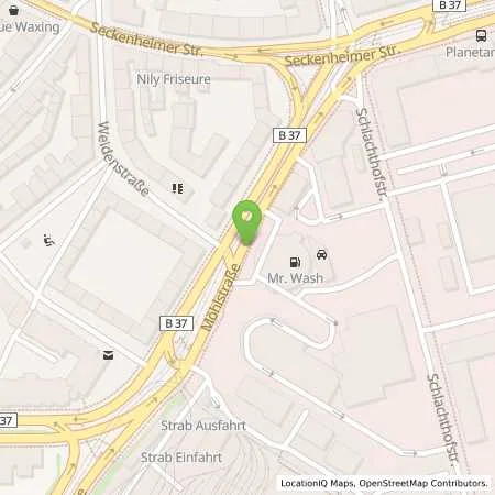 Standortübersicht der Tankstelle Mannheim Möhlstraße in 68165 Mannheim