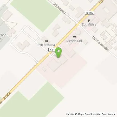 Standortübersicht der Tankstelle Landhandel Nord-West in 26624 Südbrookmerland