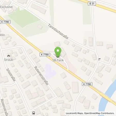 Standortübersicht der Tankstelle Sb Eriskirch Friedrichshafener Straße 10 in 88097 Eriskirch