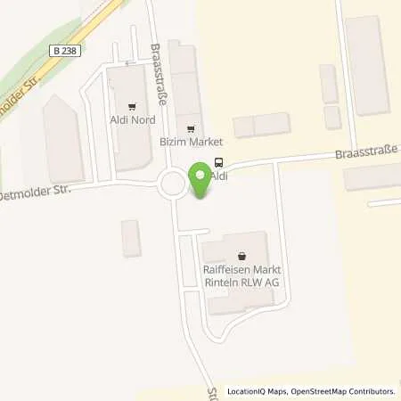 Standortübersicht der Tankstelle Raiffeisen Lippe-Weser AG in 31737 Rinteln