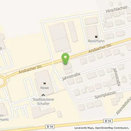 Standortübersicht der Tankstelle Aral Tankstelle in 91560 Heilsbronn