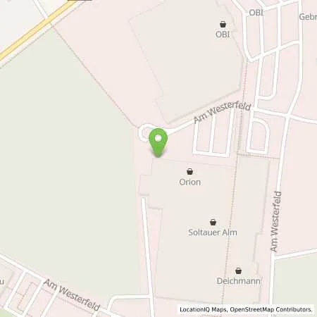 Standortübersicht der Tankstelle SB-Markttankstelle Soltau Am Westerfeld in 29614 Soltau