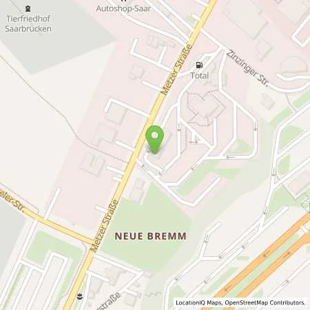 Standortübersicht der Tankstelle TotalEnergies Truckstop Saarbruecken in 66117 Saarbruecken