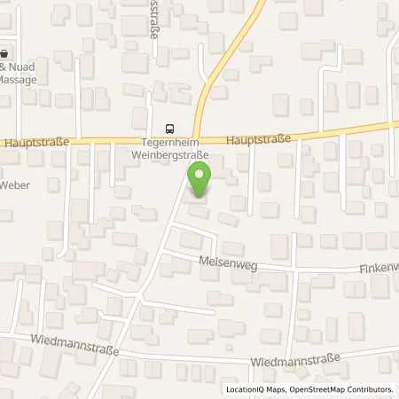 Standortübersicht der Tankstelle AVIA XPress Automatenstation in 93105 Tegernheim