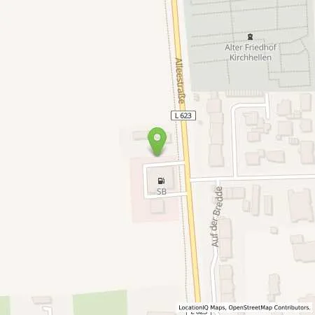 Standortübersicht der Tankstelle SB Bottrop Alleestr. 13 in 46244 Bottrop