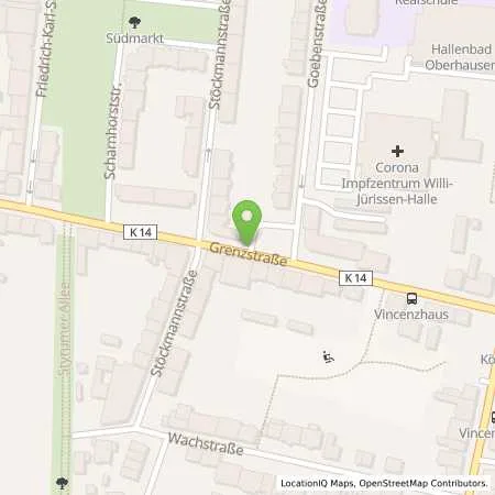 Standortübersicht der Tankstelle SB Tankstelle E&S in 46045 Oberhausen