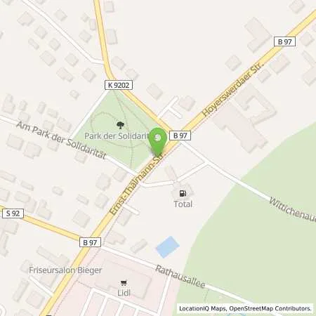 Standortübersicht der Tankstelle TotalEnergies Bernsdorf in 02994 Bernsdorf