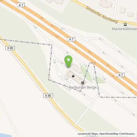 Standortübersicht der Tankstelle HAMBURG, MALDFELDSTR/HARB.BERG. in 21077 Hamburg