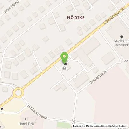 Standortübersicht der Tankstelle BFT Meppen Schwefinger in 49716 Meppen