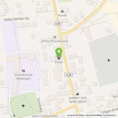 Standortübersicht der Tankstelle Pinoil in 86405 Meitingen
