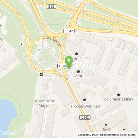Standortübersicht der Tankstelle Aral Tankstelle in 68219 Mannheim
