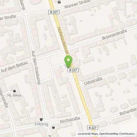 Standortübersicht der Tankstelle TotalEnergies Gelsenkirchen in 45888 Gelsenkirchen