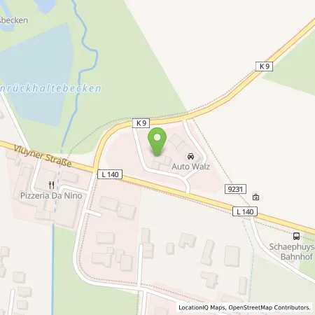 Standortübersicht der Tankstelle Fred Pfennings GmbH & Co.KG in 47509 Rheurdt