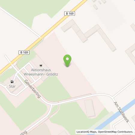 Standortübersicht der Benzin-Super-Diesel Tankstelle: star Tankstelle in 01609, Gröditz