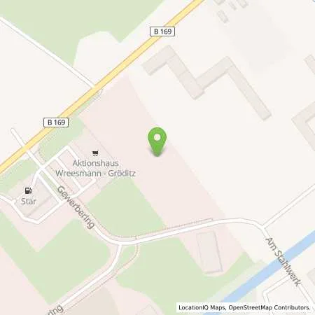 Standortübersicht der Tankstelle star Tankstelle in 01609 Gröditz