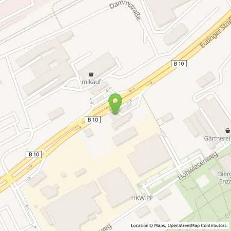 Standortübersicht der Tankstelle Sb Pforzheim Eutinger Str. 38 in 75175 Pforzheim