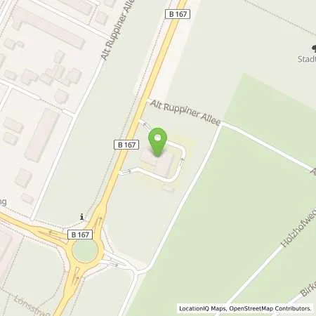 Standortübersicht der Tankstelle TotalEnergies Neuruppin in 16816 Neuruppin