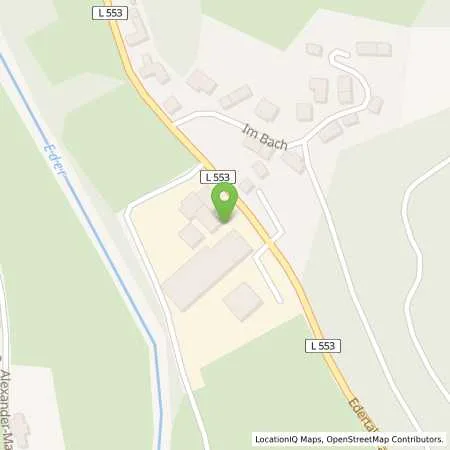 Standortübersicht der Tankstelle York Torsten Zacharias in 57319 Bad Berleburg