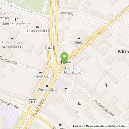 Standortübersicht der Tankstelle Aral Tankstelle in 34125 Kassel