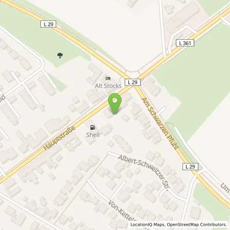 Standortübersicht der Tankstelle Shell Willich Hauptstr. 142 in 47877 Willich