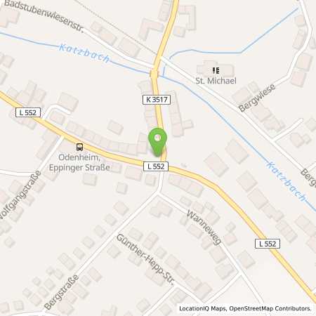 Standortübersicht der Benzin-Super-Diesel Tankstelle: OESTRINGEN, EPPINGER STR in 76684, Oestringen