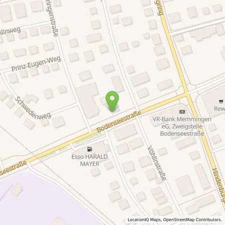 Standortübersicht der Tankstelle Pinoil in 87700 Memmingen