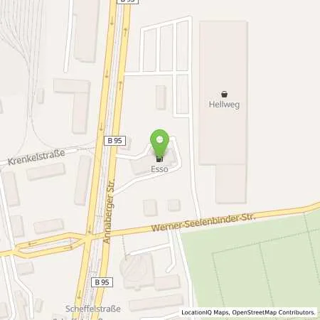 Standortübersicht der Tankstelle Esso Tankstelle in 09120 CHEMNITZ